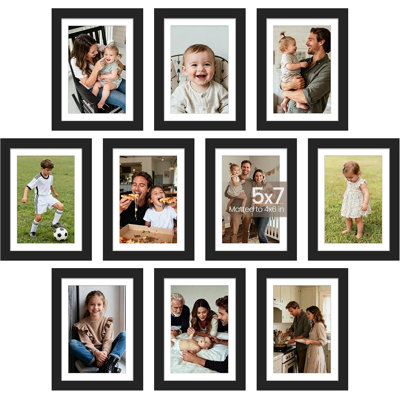 Ensemble de 10 cadres photo 5x7, collage photo mural