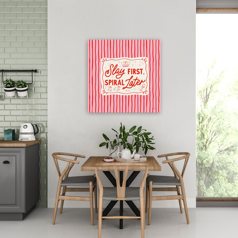 Girly Pop I, art typographique contemporain, H 32 po x l 32 po