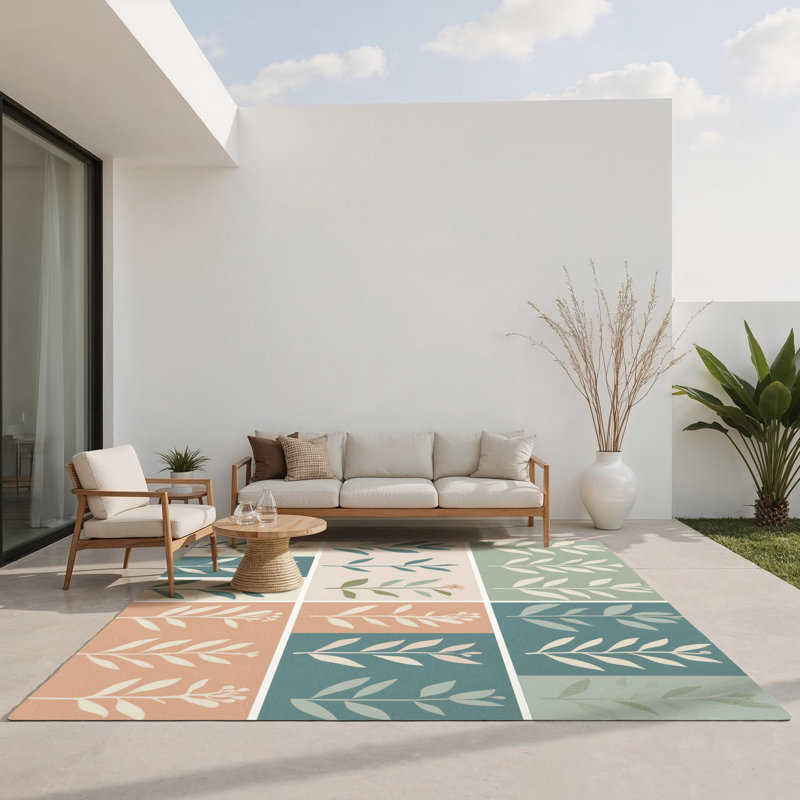 Nature's Song Indoor And Outdoor Area Rug, Rectangle 5' x 7'