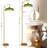 Mid Century Modern Floor Lamp With Dimmable Remote Control, Adjustable Height, Vintage Brass Design, Green Glass Shade For Living Room And Bedroom