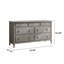 59.06"Grey Solid + Manufactured Wood Seven-Drawer Cabinet