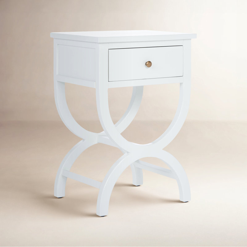Table de bout Floris, Blanc cassé