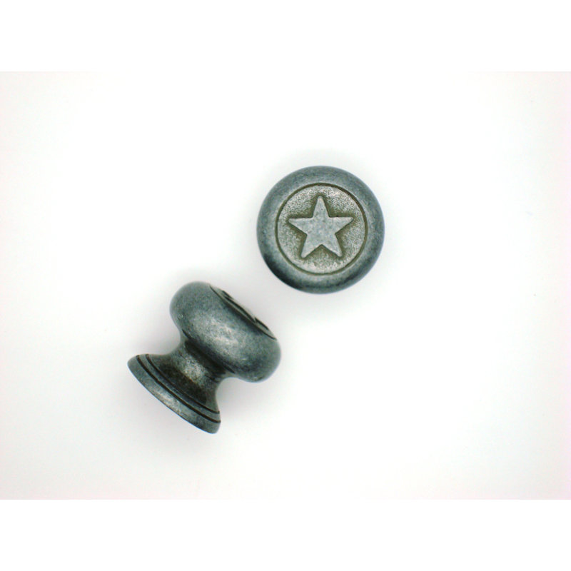 Poignée ronde 1 1/4" de diamètre, Étain OX
