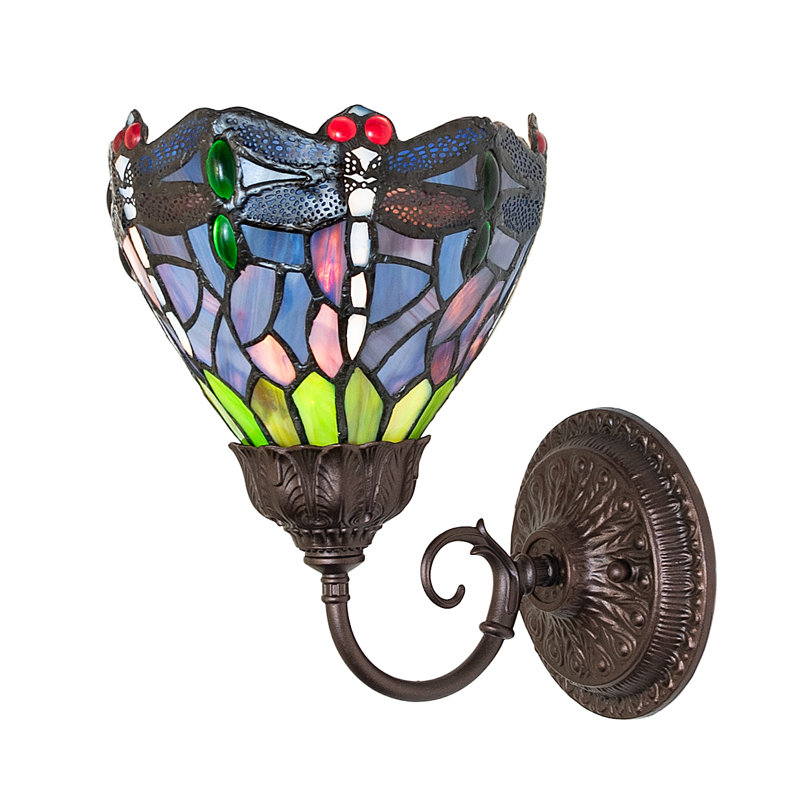 1 - Light Armed Sconce, Blue/Purple/Green/Red/White