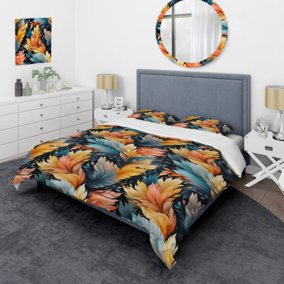 Ensemble de housse de couette en microfibre multicolore Playful Feathery Delight II