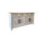Buffet 79 po à quatre tiroirs en bois massif patiné avec quatre portes 79 po