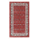 Rug & Kilim’S Khotan Style Rug In Red And Blue With Geometric Patterns