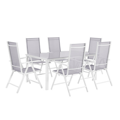 Solange 6 - Person Rectangular Patio Dining Set with Cushions included