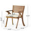 Ensemble de salle à manger d'extérieur en bois 7 pièces avec coussins, Hermesa