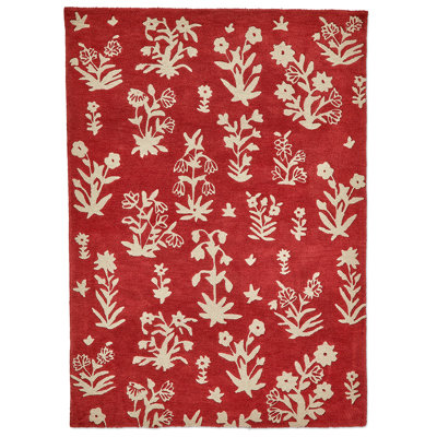 Wool Floral Area Rug