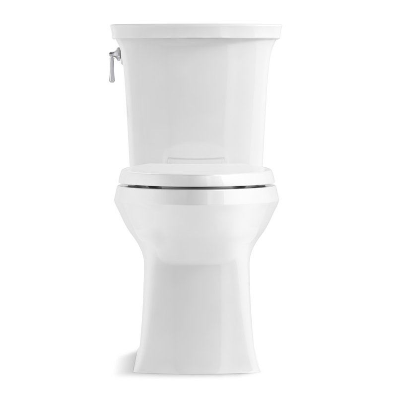 Toilette allongée deux pièces Corbelle ™ 1,28 GPF (siège non inclus), blanc, Côté gauche
