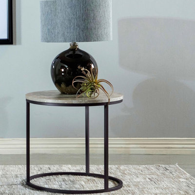 Grey And Gunmetal Table_Coffee Table