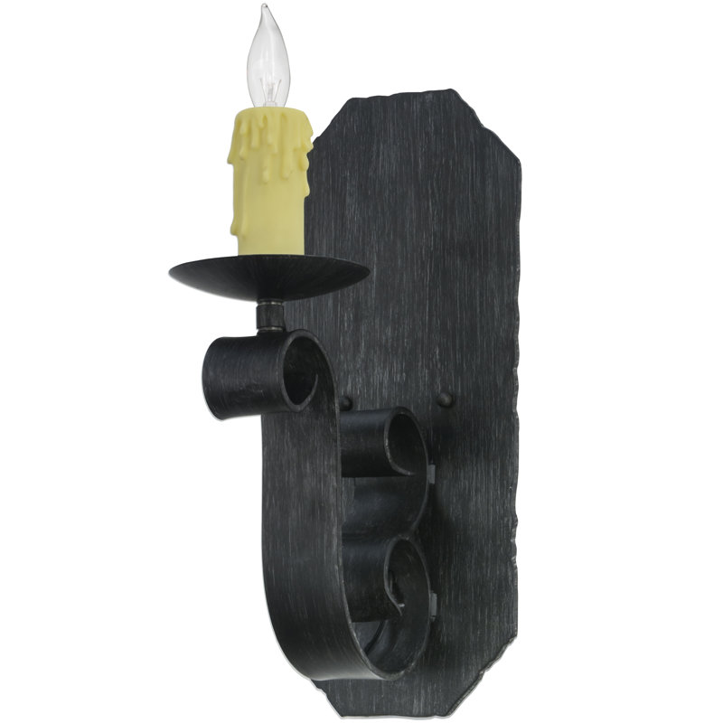Renzo 1 - Light Candle Wall Light, Black
