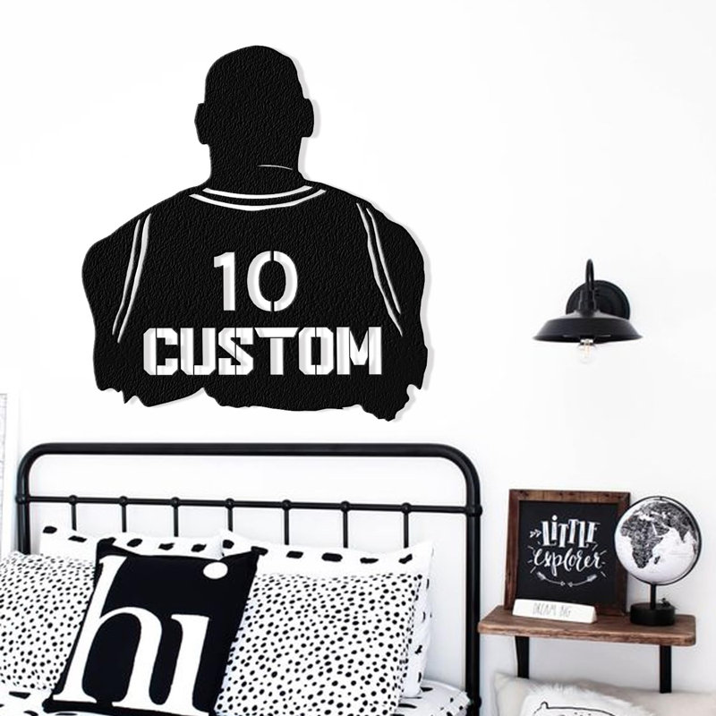 Sports Wall Decor on Metal, 36" H x 36" W x 0.05" D, Yes