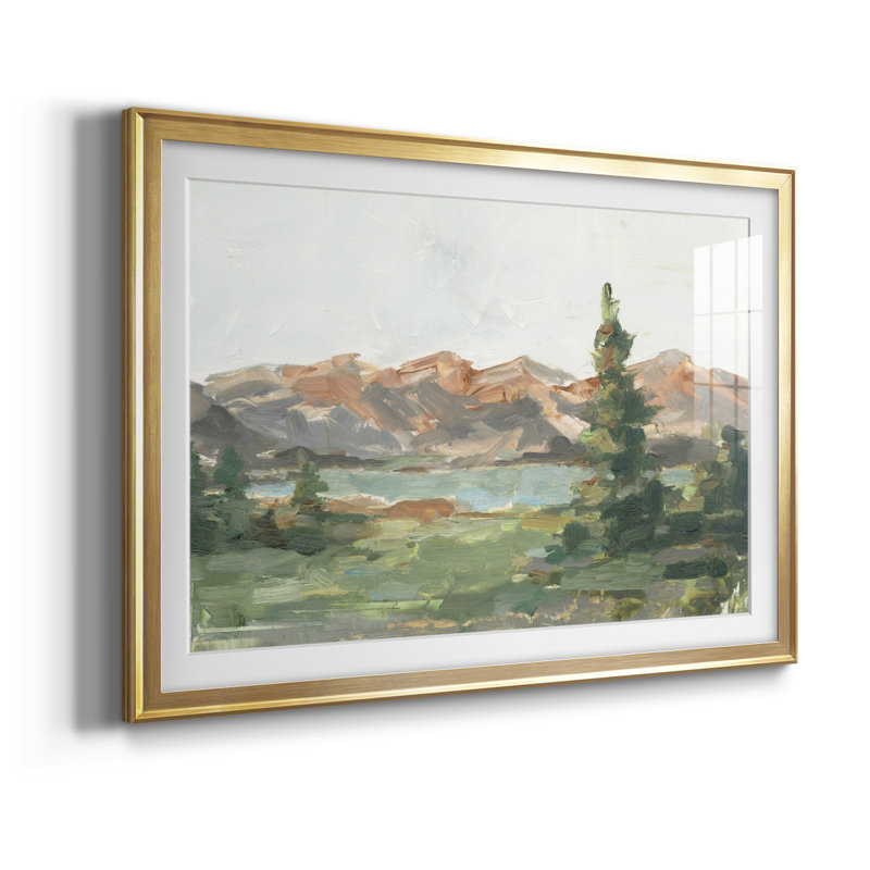 Rusty Mountains II - reproduction de cadre photo, Or, H 26,5 po x l 36,5 po