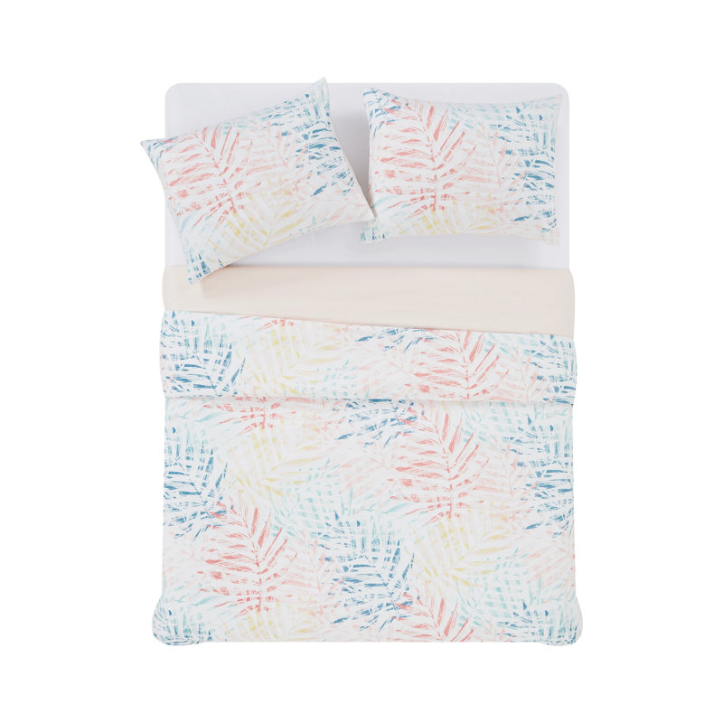 Polyester Floral Duvet Cover Set, Full / Double Duvet Cover + 2 Shams