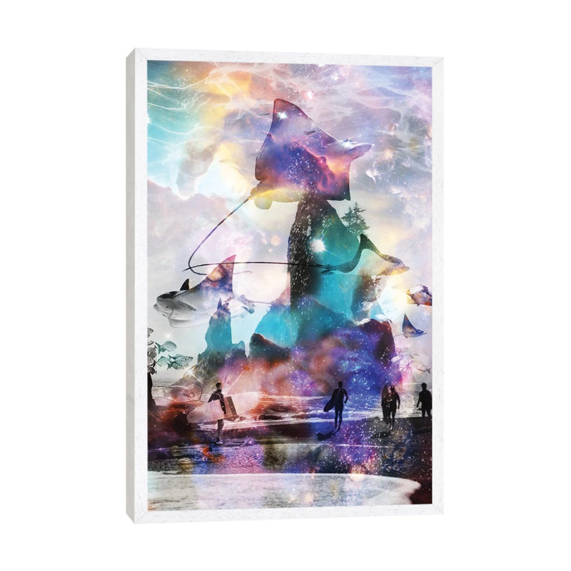 Tripping Out At Rays Point by David Loblaw - Print on Canvas, White Framed, 66.04 cm H x 45.72 cm W