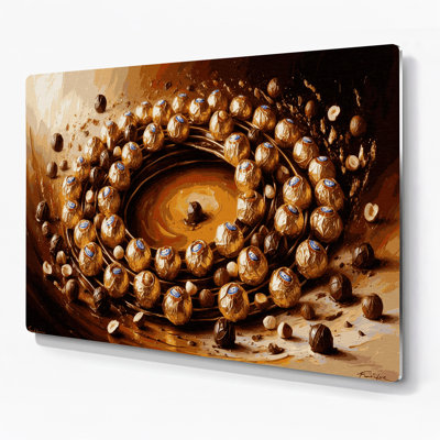 Desserts Ferrero Rocher Red Metal Wall Art