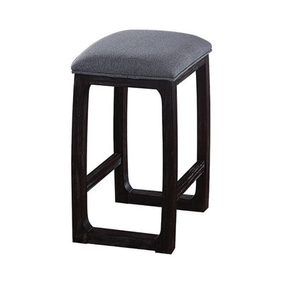 Tabouret de comptoir patiné espresso et gris