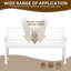 Banc d'extérieur 56 po, banc de véranda, banc de jardin avec dossier et accoudoirs, blanc