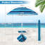 Azariah 200 cm W X 200 cm D Beach Parasol with Manual Lift