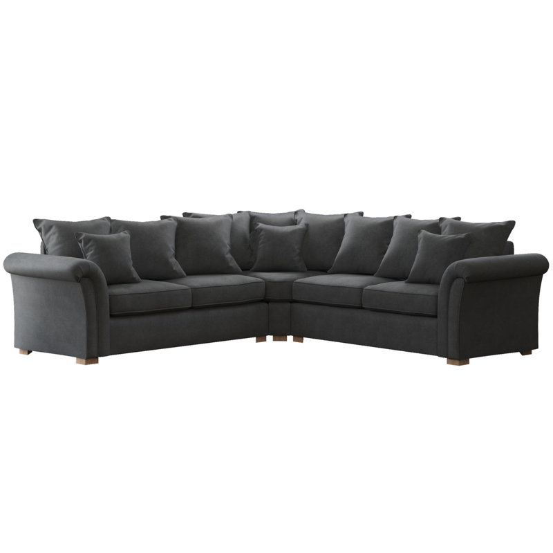 Castleacre Corner with two seats both sides, Scatter Back, Steel Polyester