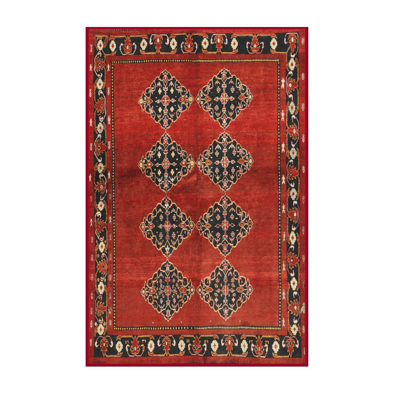 Tapis brun/gris zone contemporaine, Rectangle 2 pi x 4 pi