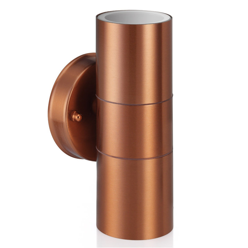 Garman 2 - Bulb Outdoor Flush Mount, Copper, 16.3cm H x 8.5cm W x 9cm D