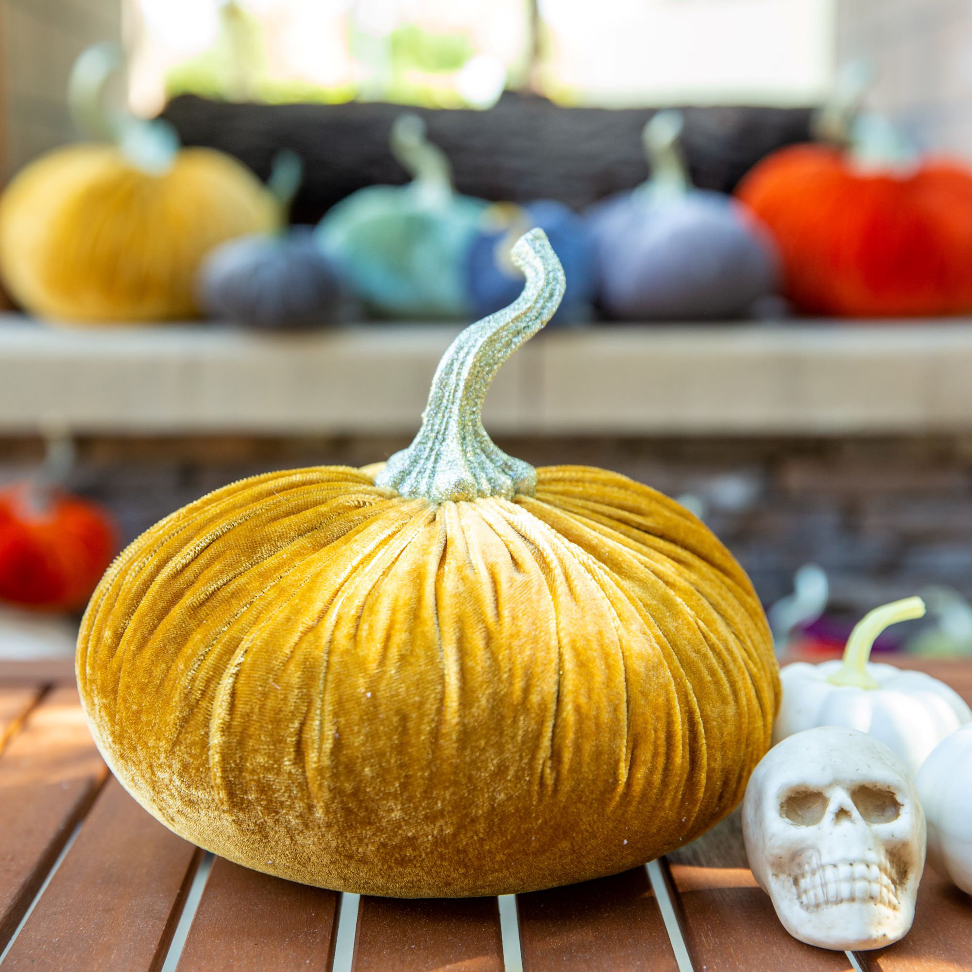 The Twillery Co.® Velvet Pumpkin Decorative Accent & Reviews | Wayfair