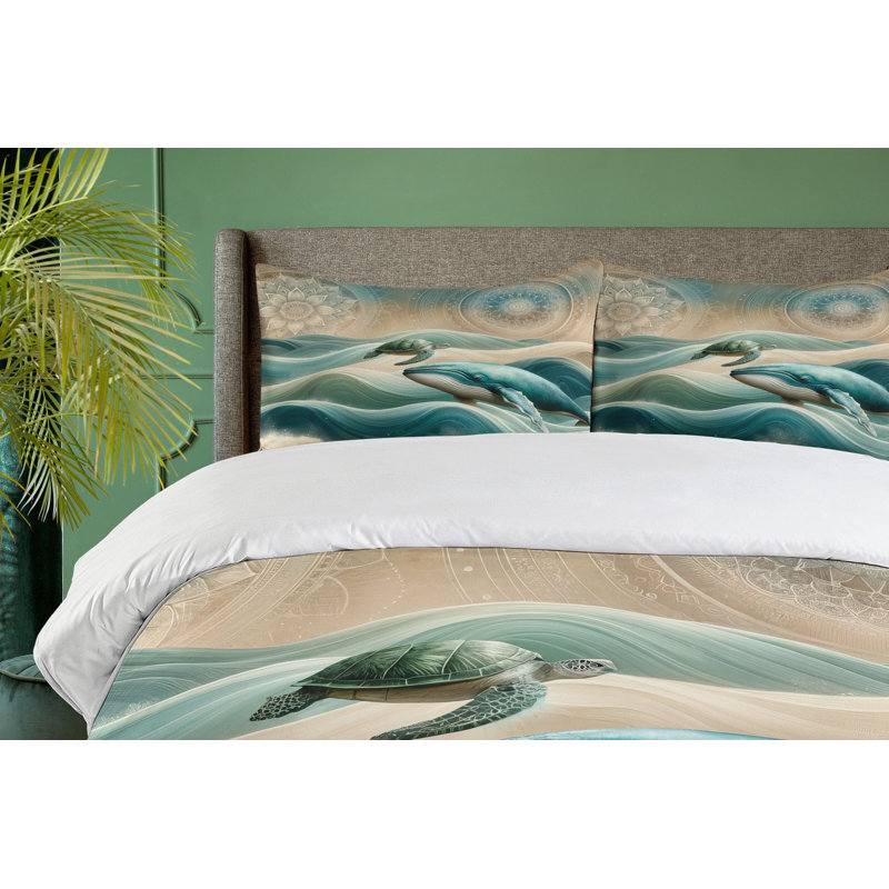 Nautical Duvet Cover, California King Duvet Cover + 2 Standard Shams