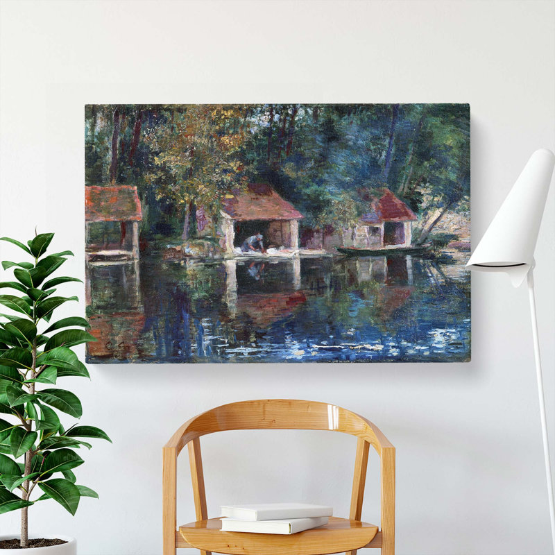Washing Place by Asai Chu - Wrapped Canvas Painting, 35cm H x 50cm W x 3cm D