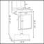 Tabouret de bar réglable Alameda en chrome et blanc avec siège confortable et fabrication durable pour les cuisines et les bars modernes