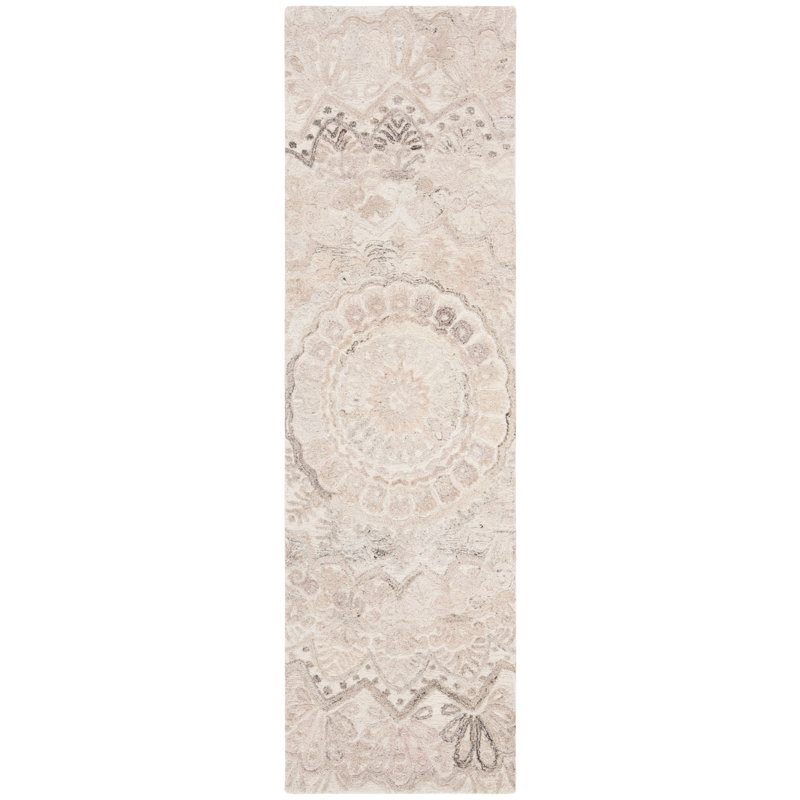 Tapis oriental performance touffeté à la main Hust, Tapis de couloir 2 pi 3 po x 6 pi