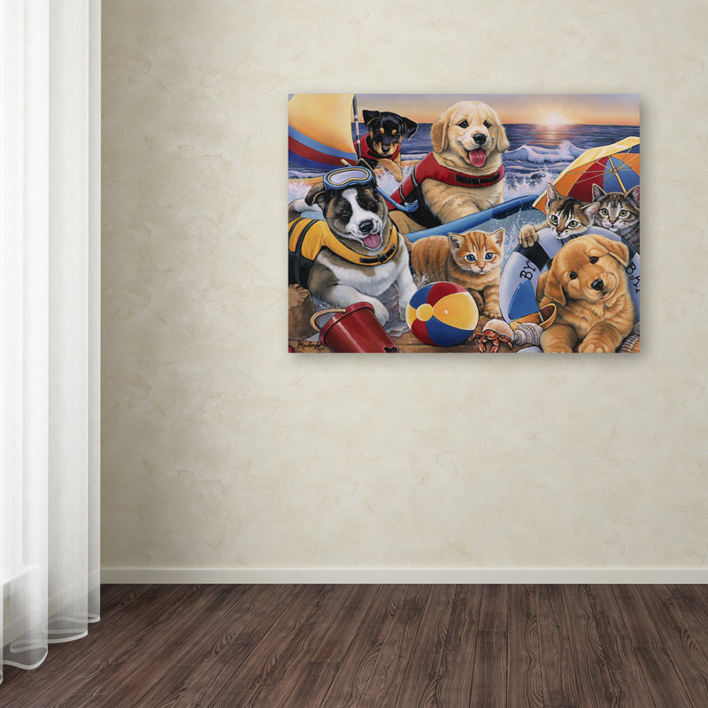« beach colors », reproduction d’impression sur toile tendue, H 14 po x l 19 po x P 2 po