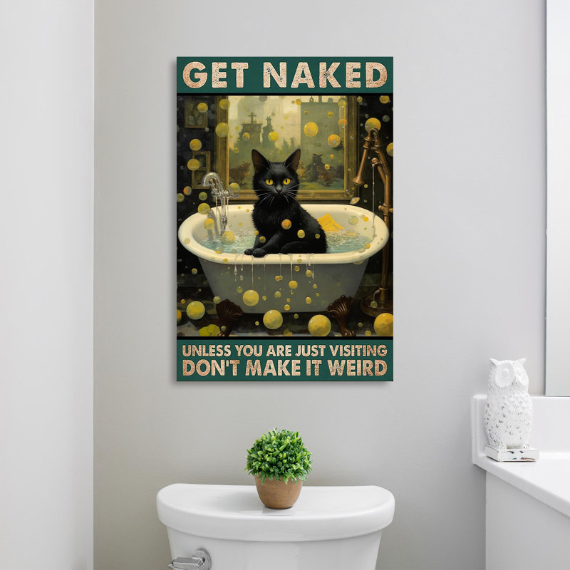 «Black Cat Don't Make It Weird 2», impression sur toile, H 20 po x l 16 po x P 1,25 po