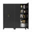 Armoire de rangement 71 po à 2 portes galbées, armoire de rangement en métal avec portes et tablettes réglables, pour chambre à coucher, salon, cuisine