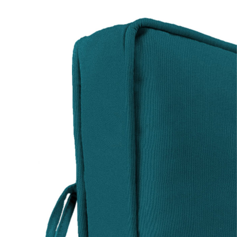 22" x 45" Outdoor Deep Seat Cushion Set with Ties, Canvas Teal