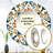 Mediterranean Tiles In Retro Blue III - Abstract Tile Round Mirror Wall Decor-99618277