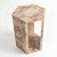 Table d'appoint hexagonale en marbre naturel rose - 6,3 po x 15,7 po-1969577116