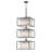 Giada Three-Light Multi-Tier Vertical Chandelier w/ Three Crystal Prism Drums