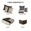 7 Piece King Bedding With Navy - Breathable Fabric Comforter Pillows-125166593