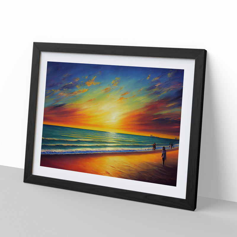XH1022-1318X Beautiful Beach Vol.2 - Single Picture Frame Print, Black Framed, 46cm H x 64cm W x 2cm D