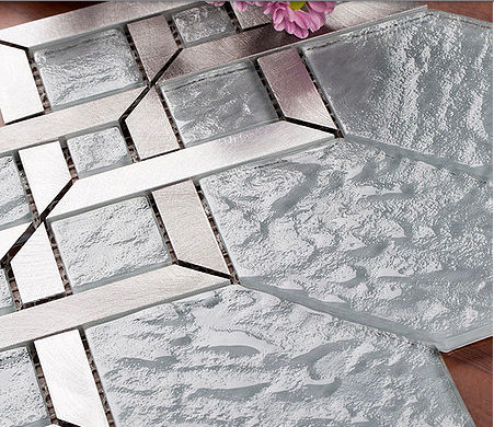 Hexa Novelty Tile, Gray/Silver