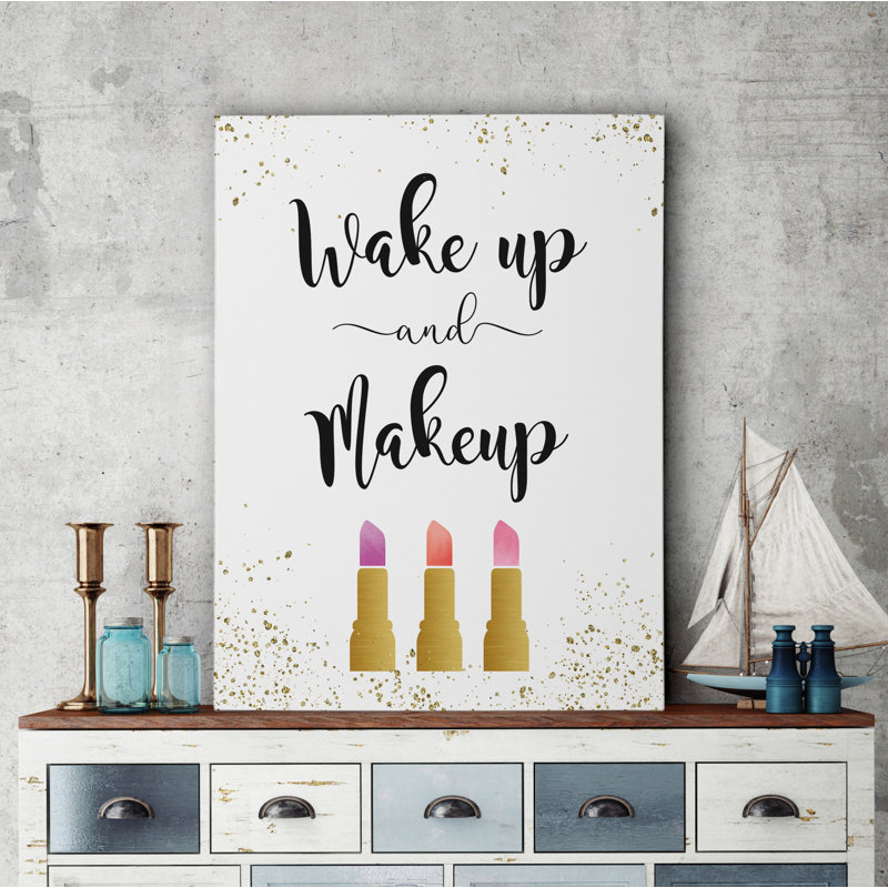 " Wake Up & Makeup ", 16" H x 20" W x 1.5" D