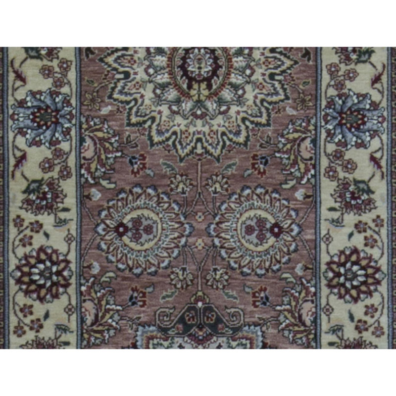 Hand-Knotted High-Quality Brown and Gold Area Rug