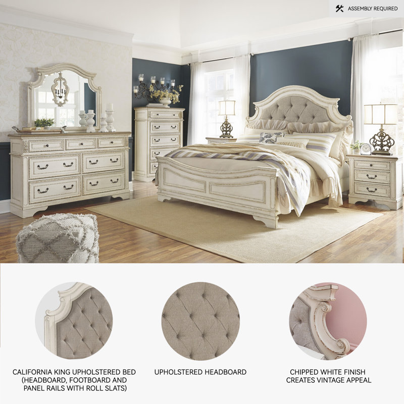 Mohn Upholstered Scalloped Bed, California King