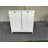 Tilted Laundry Hamper With Removable Baskets, Hidden Storage Cabinet, Free-Standing Home Organizer, White