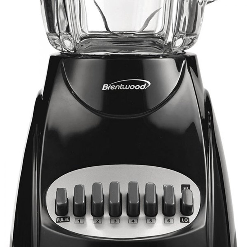Black 12-Speed Countertop Blender with Borosilicate Glass Jug