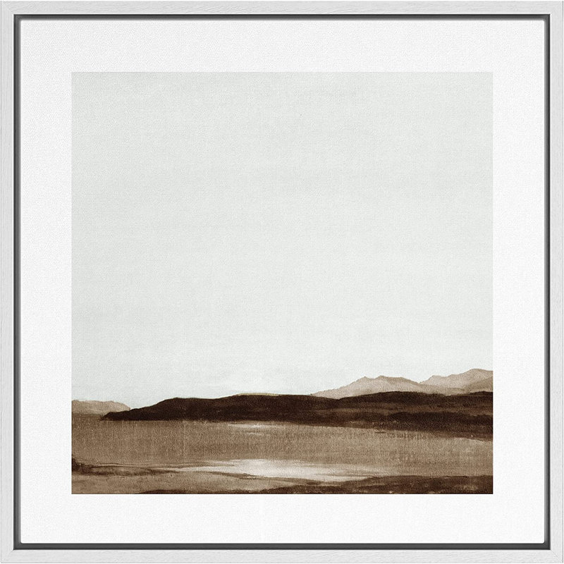 Peinture sur toile, cadre flottant, H 16 po x l 16 po x P 1,5 po, Blanc