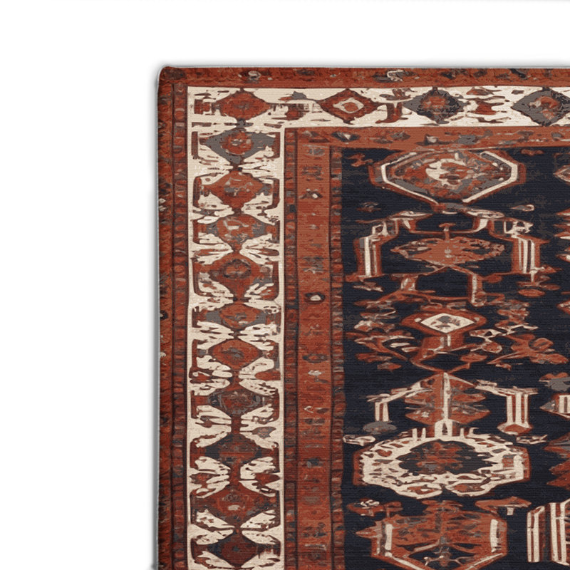Tapis turc intérieur et extérieur brun, Rectangulaire 2 pi x 3 pi